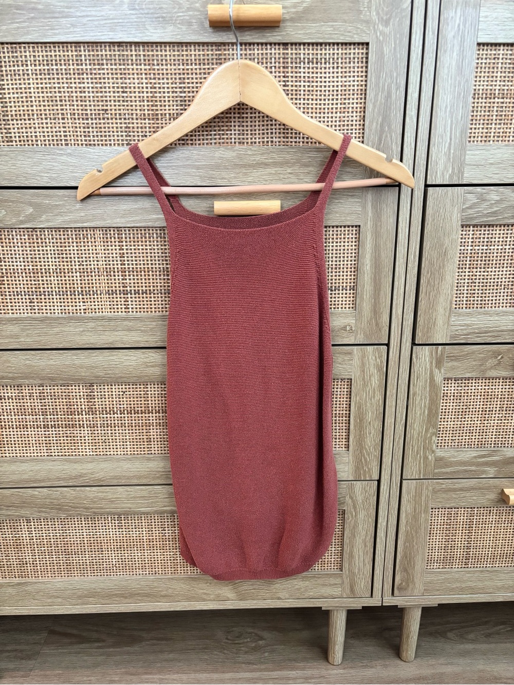 Prologue Knit Camisole in Rusty Brick